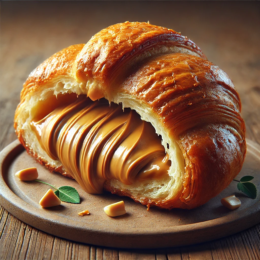 Ropogós és ízletes mogyoróvajjal töltött croissant recept