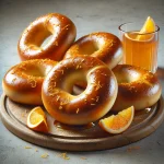 Narancslikőrös bagel frissen sütve