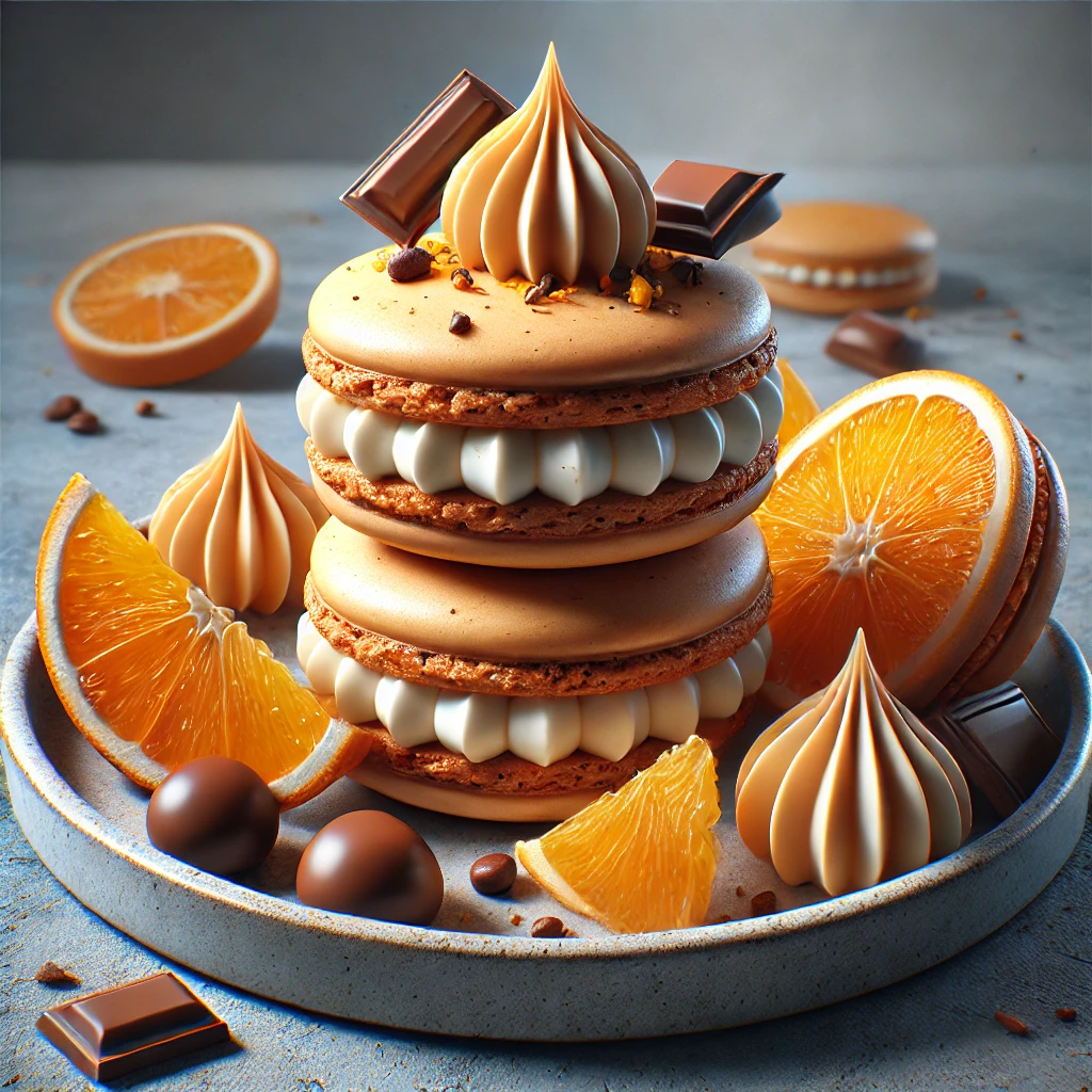Finom narancslikőrös macaron