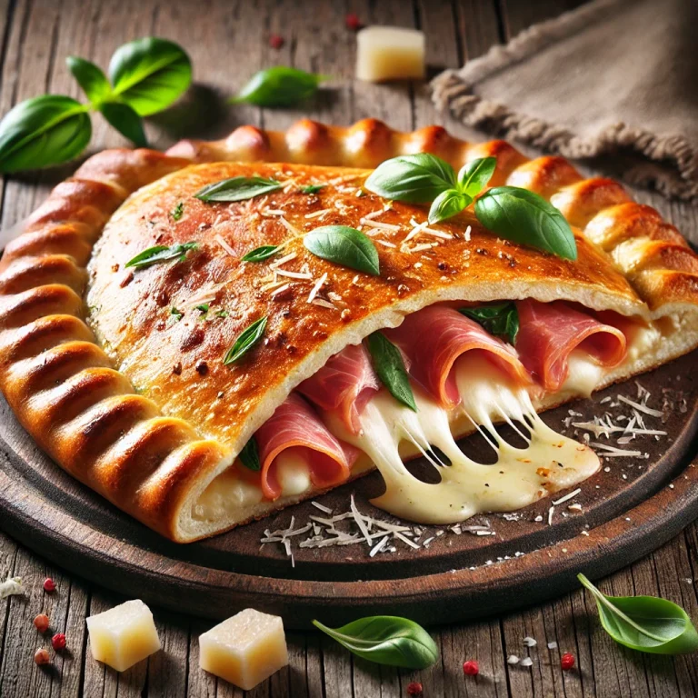 Frissen sült Olasz Sonkás Calzone