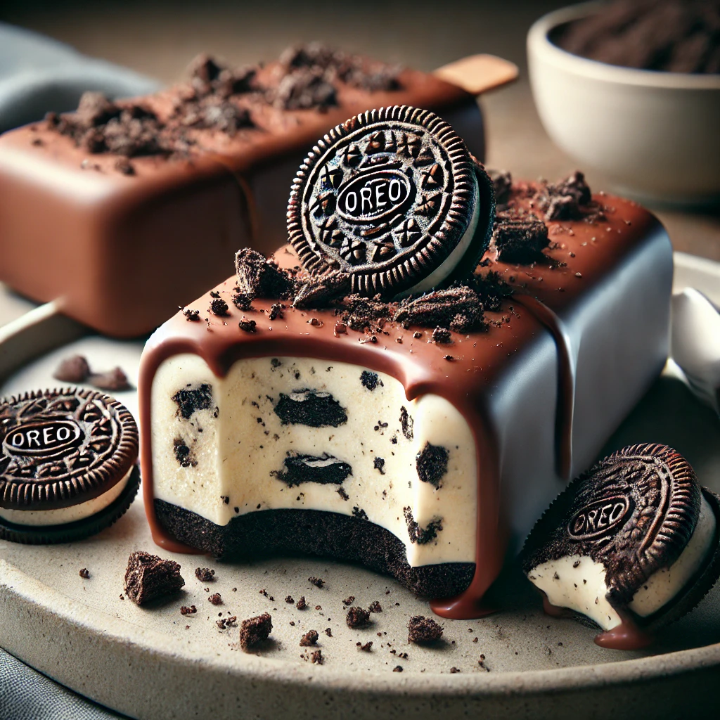 Krémes és csokoládés jégkrém Oreo keksszel