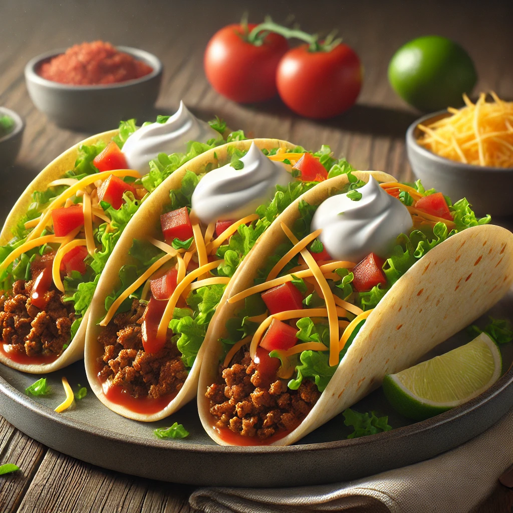 Mexikói stílusú óriás taco marhahússal és sajttal