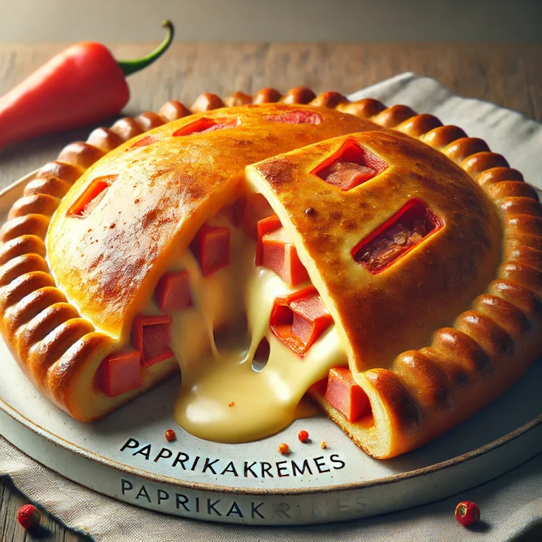 Paprikakrémes calzone frissen sütve