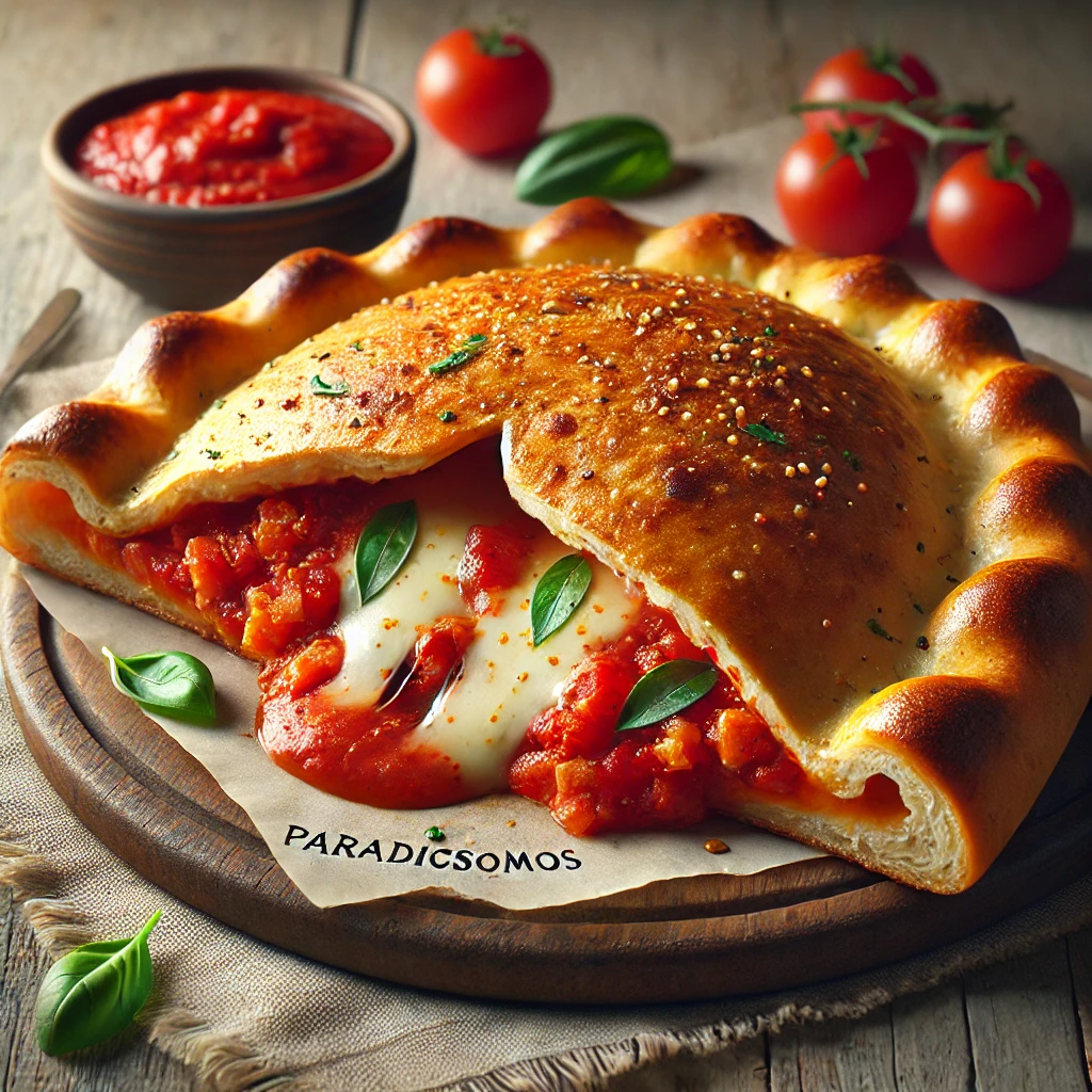 Olasz töltött pizza ropogós tésztával és fűszeres paradicsomos töltelékkel
