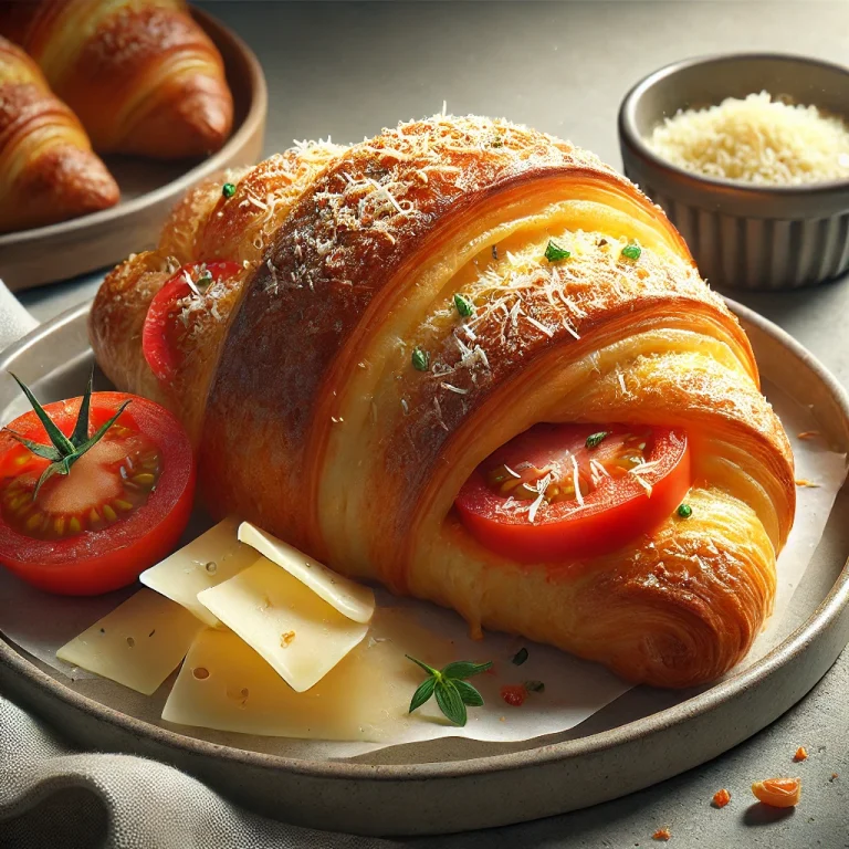 Paradicsomos croissant tálalva