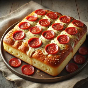 Friss pepperonis focaccia ínycsiklandó falatokkal
