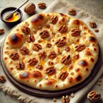 Pörkölt diós naan kenyér tálalva