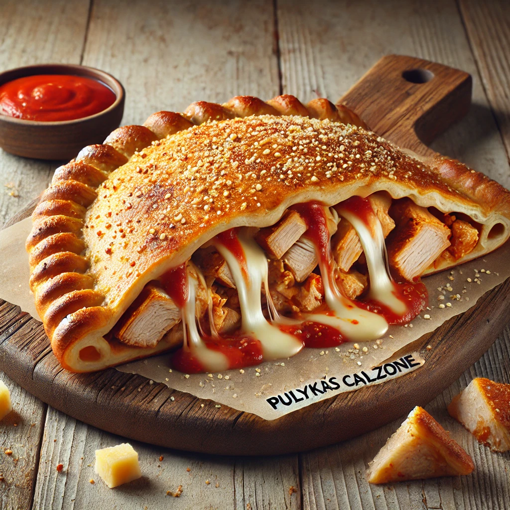 Ropogós calzone pulykahússal, paradicsomszósszal és sajttal töltve