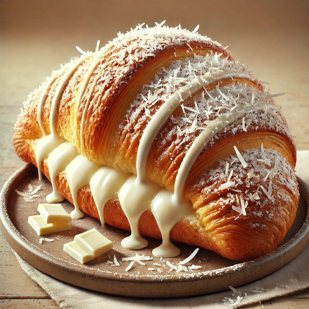 Kókuszos és fehér csokoládés Raffaello croissant recept
