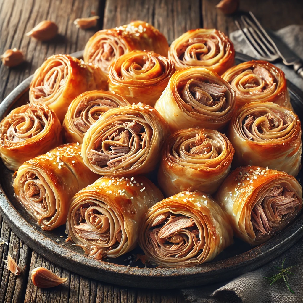 Gazdag ízvilágú burek sült kacsamellel