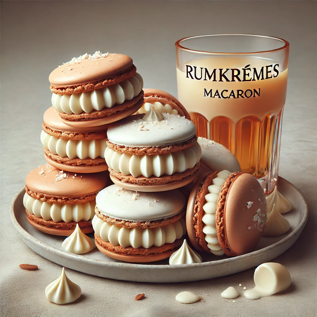 Krémes rumos macaron