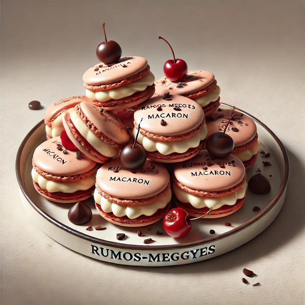 Finom rumos-meggyes macaron