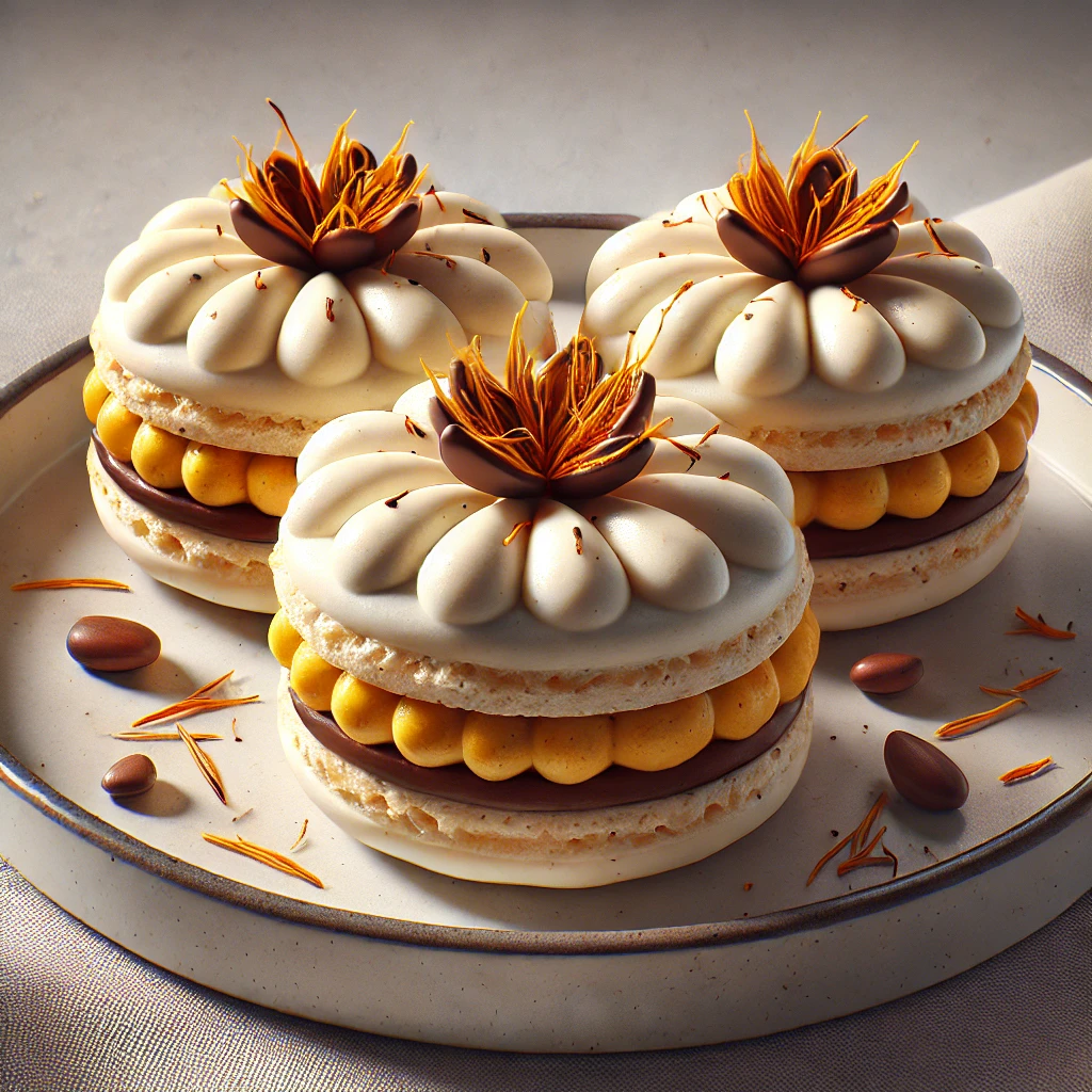 Finom sáfrányos macaron