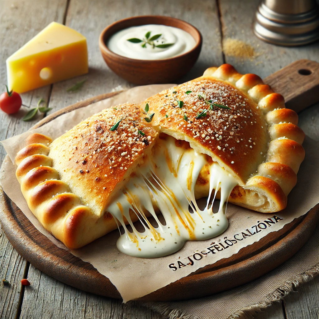 Ropogós calzone sajtos-tejfölös töltelékkel