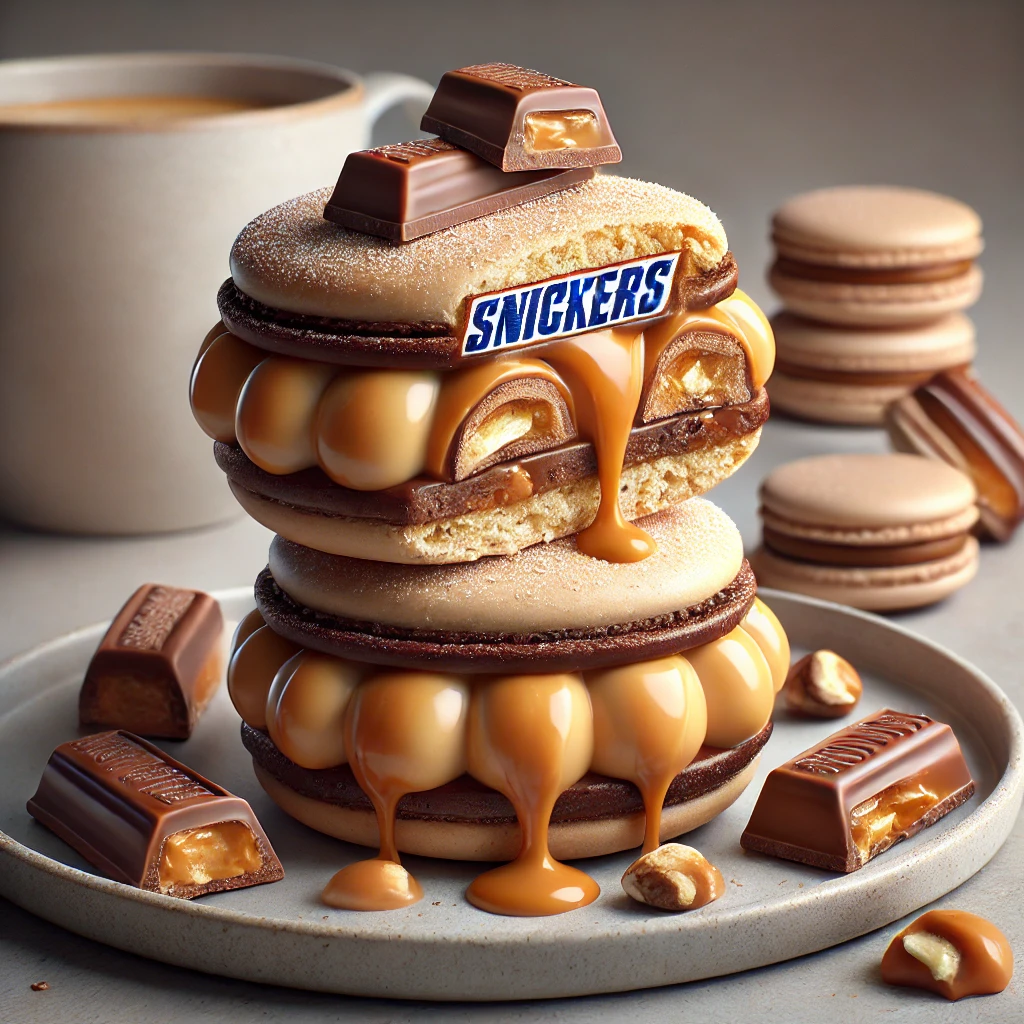 Finom Snickers macaron