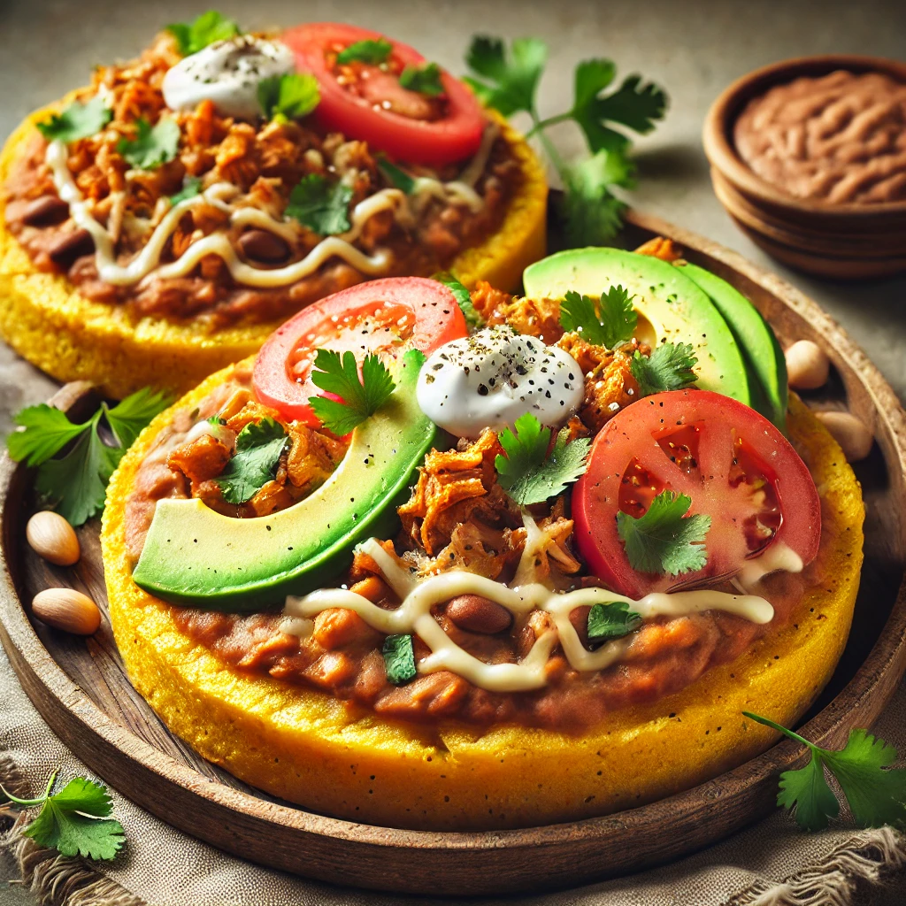 Mexikói tradicionális sopes babbal és sajttal töltve