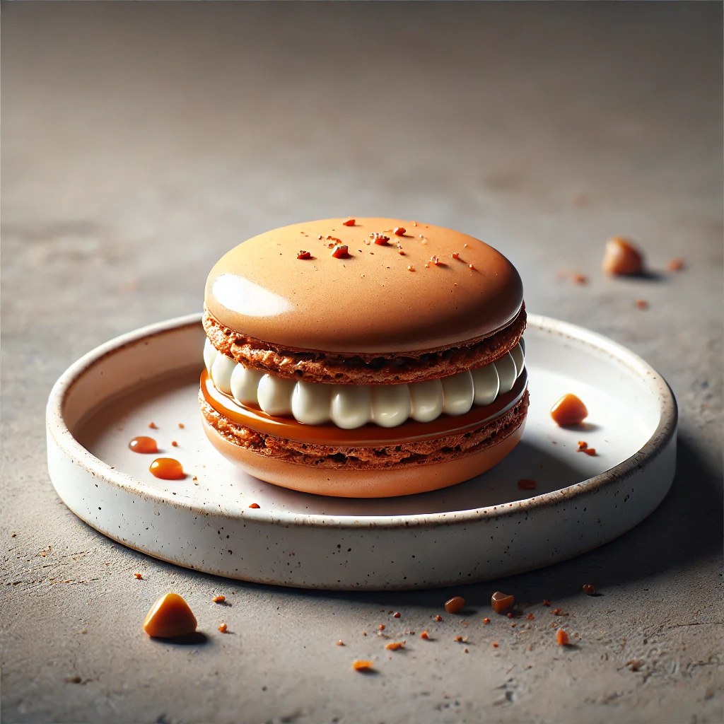 Finom, sós karamellás macaron fehér csokoládé ganache-sal