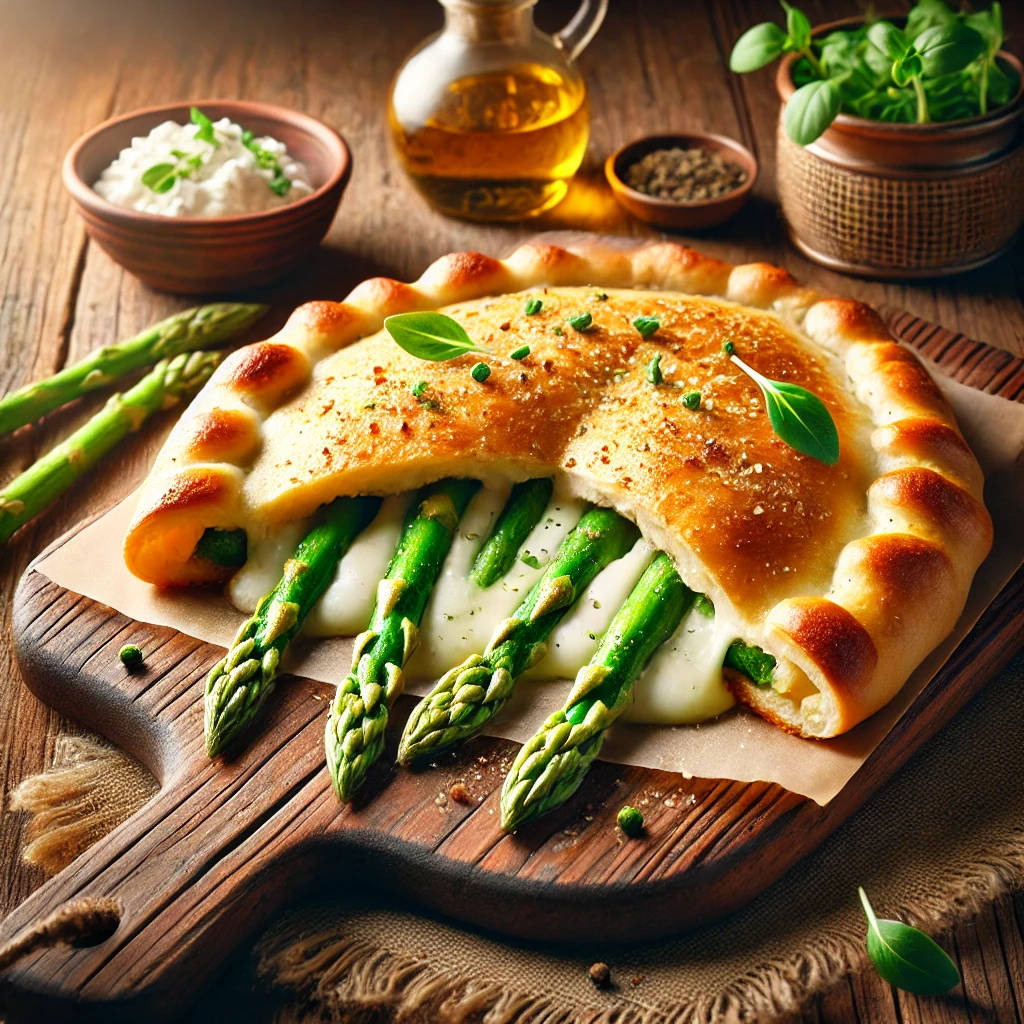 Házi calzone spárgás töltelékkel