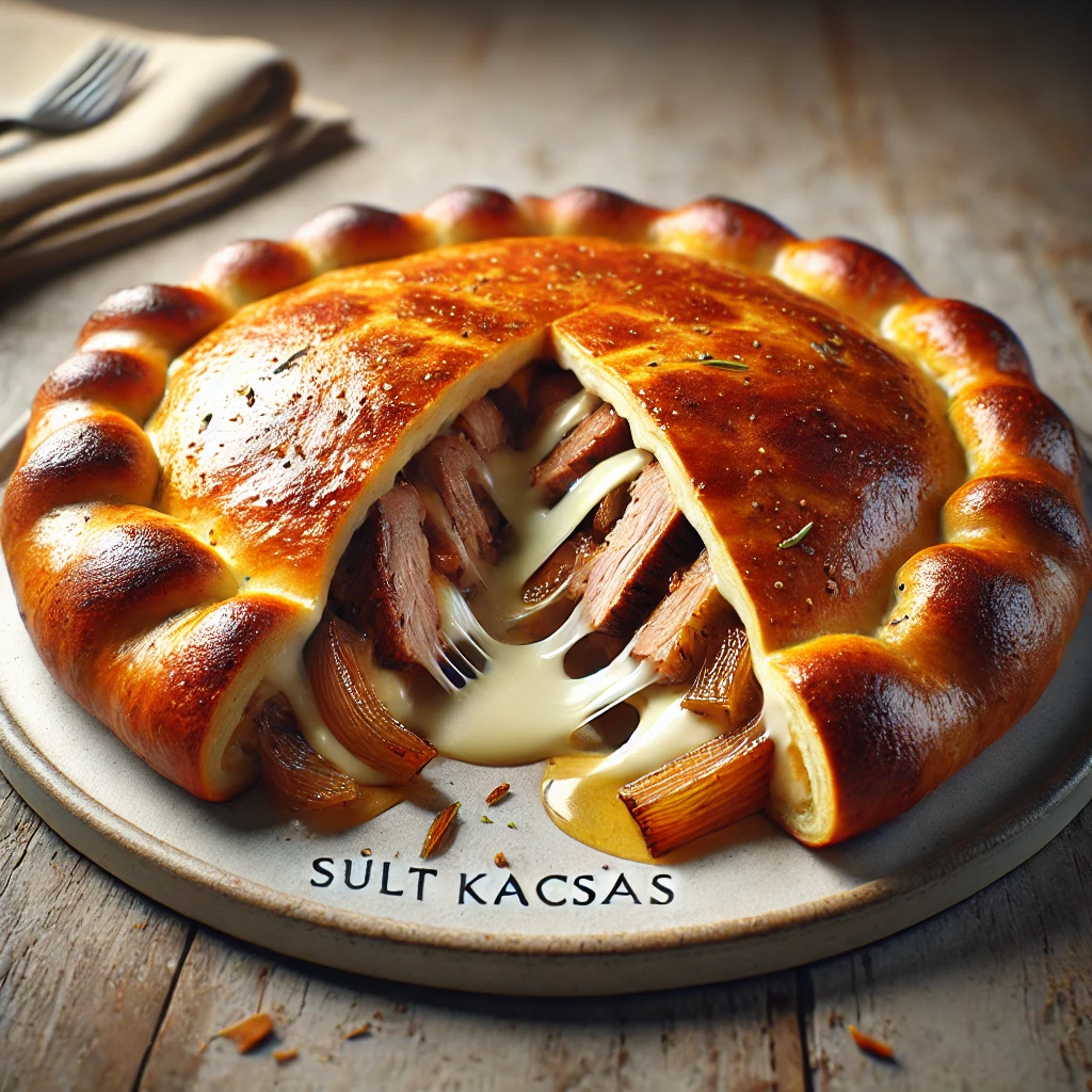Gazdag és ízletes calzone sült kacsamellel és sajttal