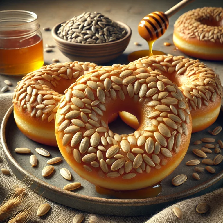 Sunflower Seed Doughnut frissen tálalva