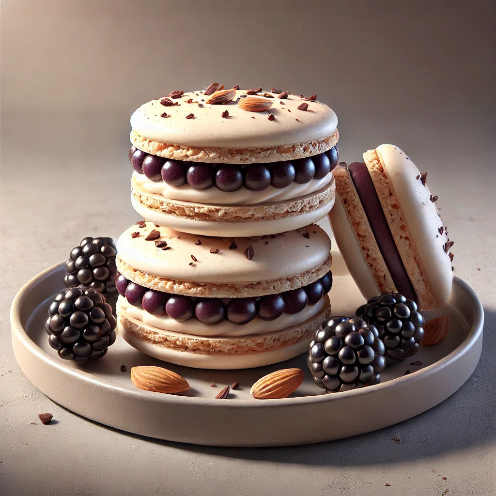 Finom szederkrémes-mandulás macaron