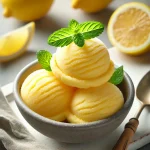Szicíliai citrom sorbet házi készítésű frissítő desszert