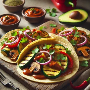 Mexikói zöldséges tacos pikáns chipotle szósszal