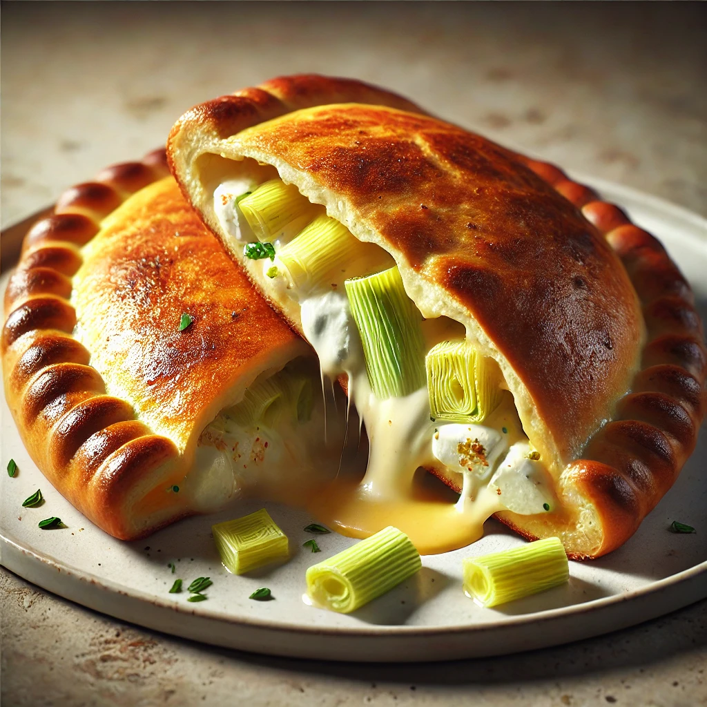 Krémes és ízletes calzone póréhagymával és tejszínnel