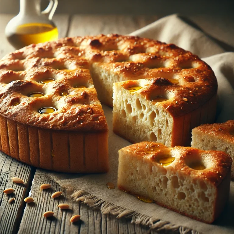 Teljes kiőrlésű búzalisztes focaccia tálalva