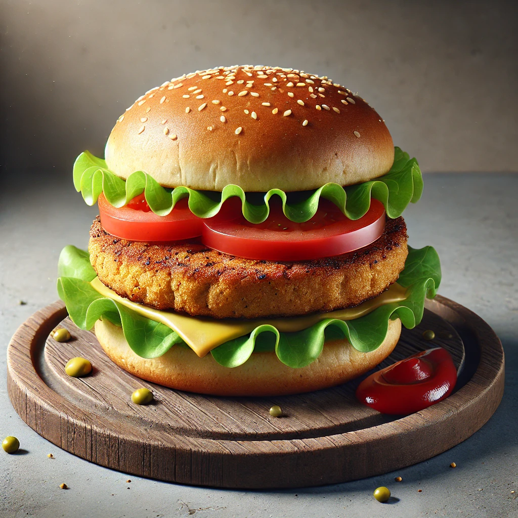 Egészséges és finom tempeh burger vegetáriánusoknak