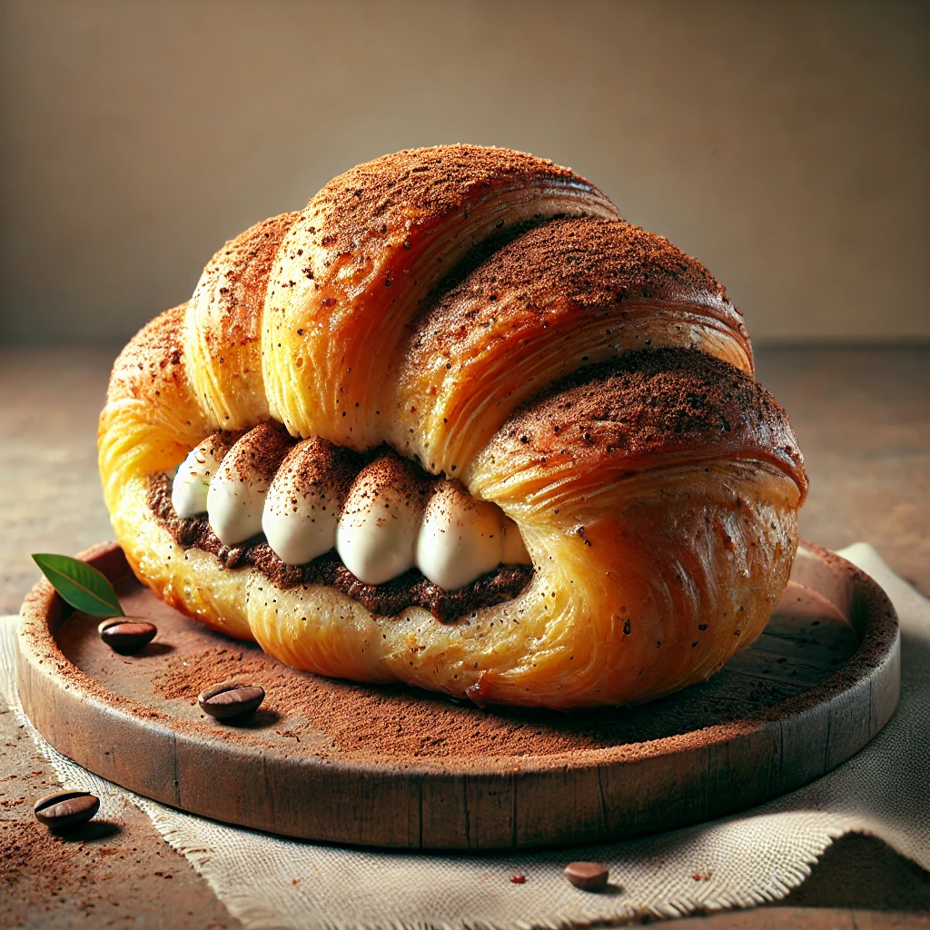 Kávés és mascarponés tiramisu croissant recept