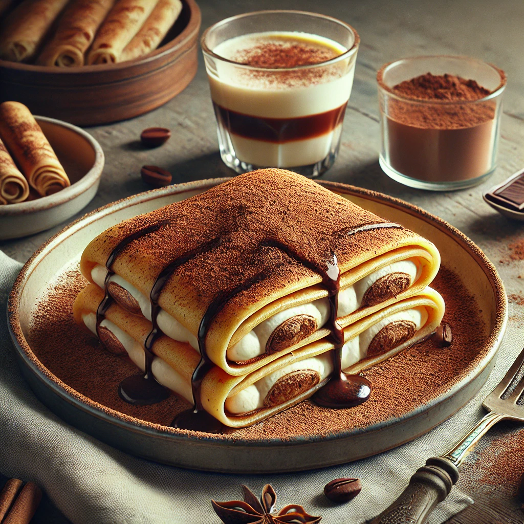 Gazdag és krémes tiramisu palacsinta recept desszertként vagy édes reggeliként
