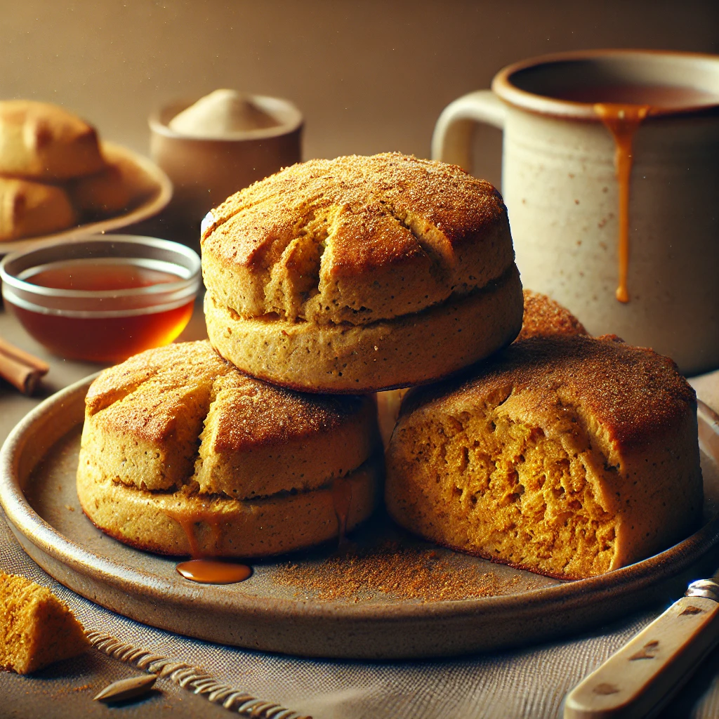 Egészséges vegán scone sütőtökkel és fahéjjal