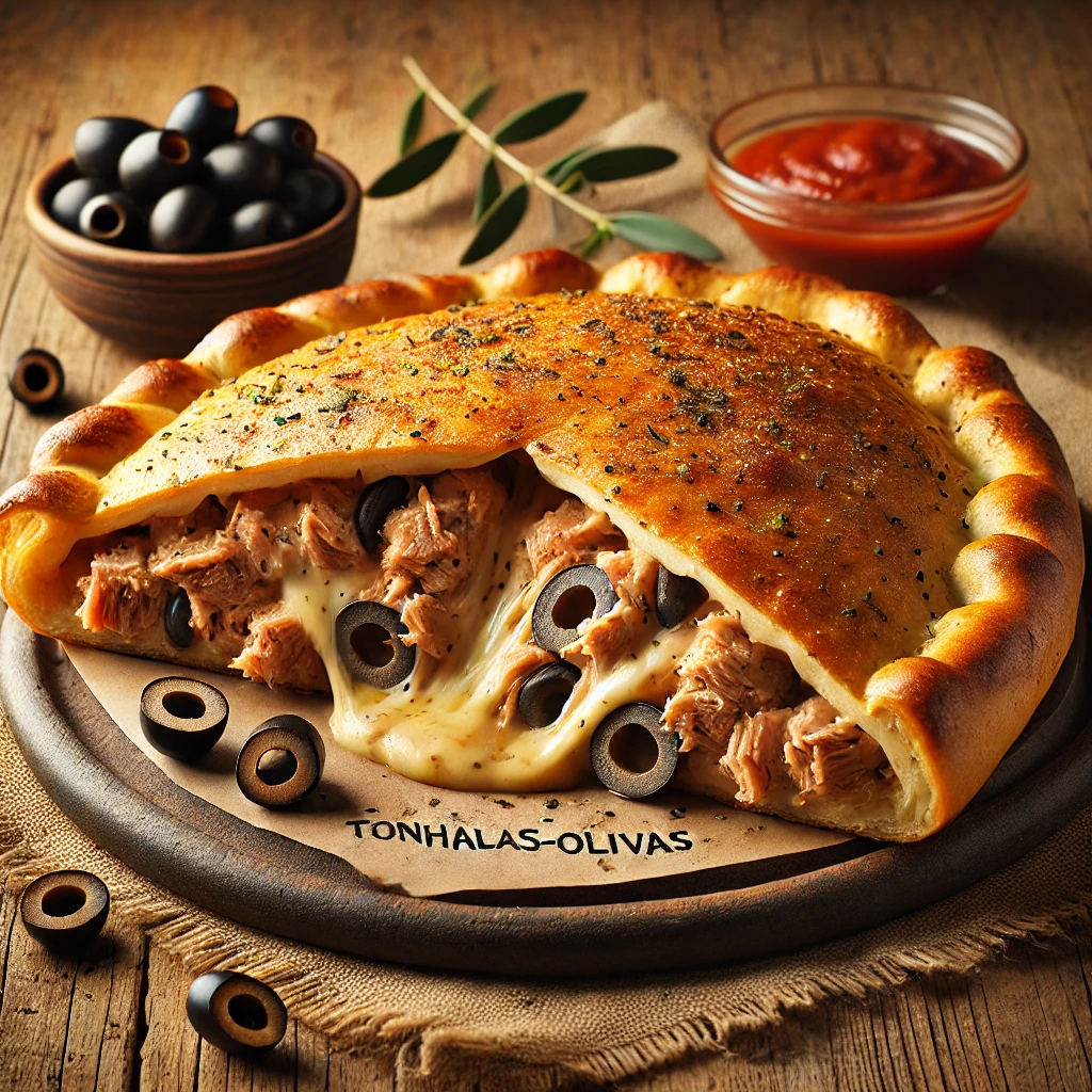Házi calzone tonhalas-olívás töltelékkel