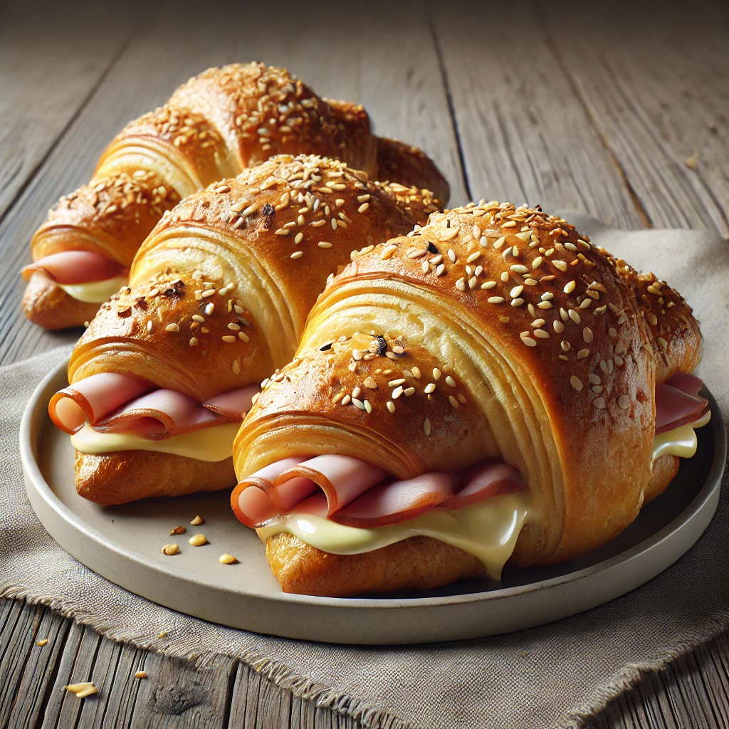 Ízletes és ropogós croissant tormás-sonkás töltelékkel