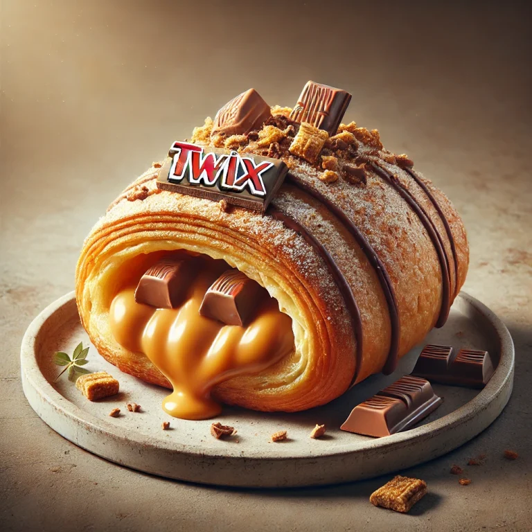 Twix croissant tálalva