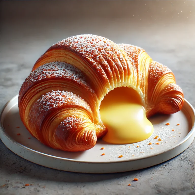 Vaníliás croissant frissen sütve
