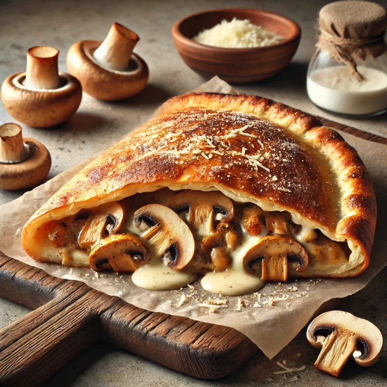 Vargányás calzone aranybarnára sütve