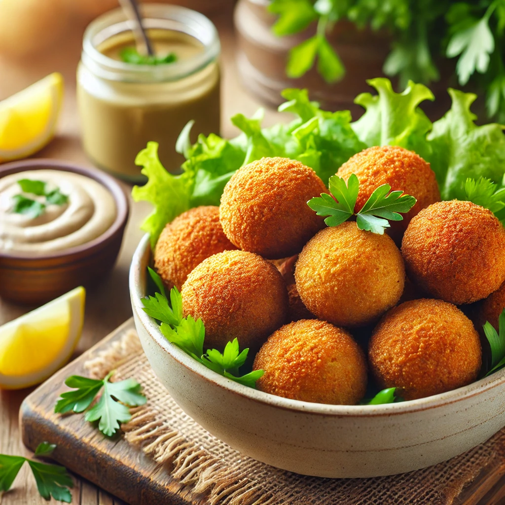 Klasszikus és ropogós házi készítésű falafel golyók