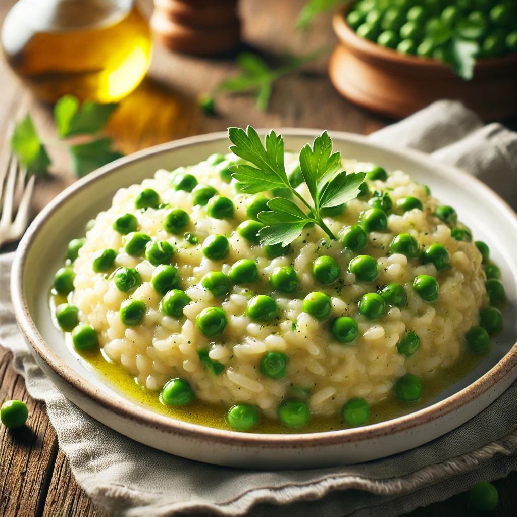 Ízletes és krémes vegán zöldborsós rizottó házilag
