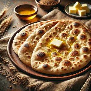 Indiai naan, frissen, vajjal megkenve