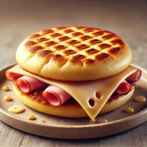 Sonkával és sajttal töltött arepa