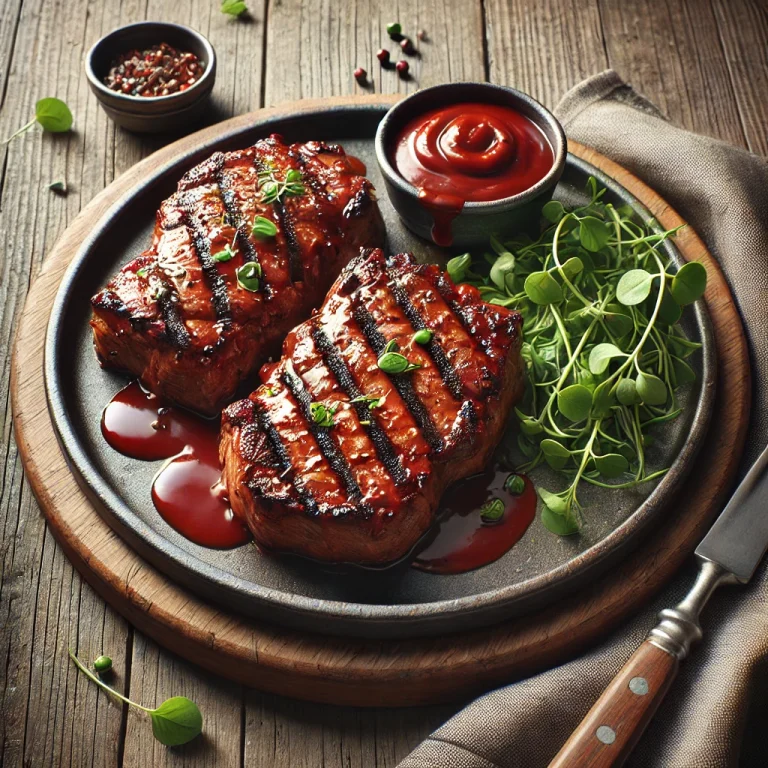 BBQ báránylapocka tálalva
