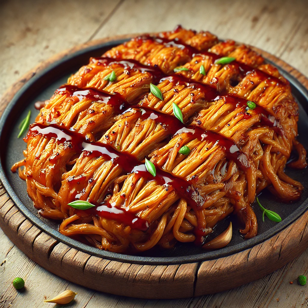 Friss grillezett jackfruit BBQ szószban