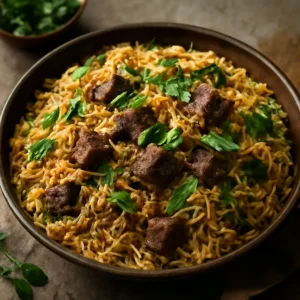 Indiai Biryani marhahússal