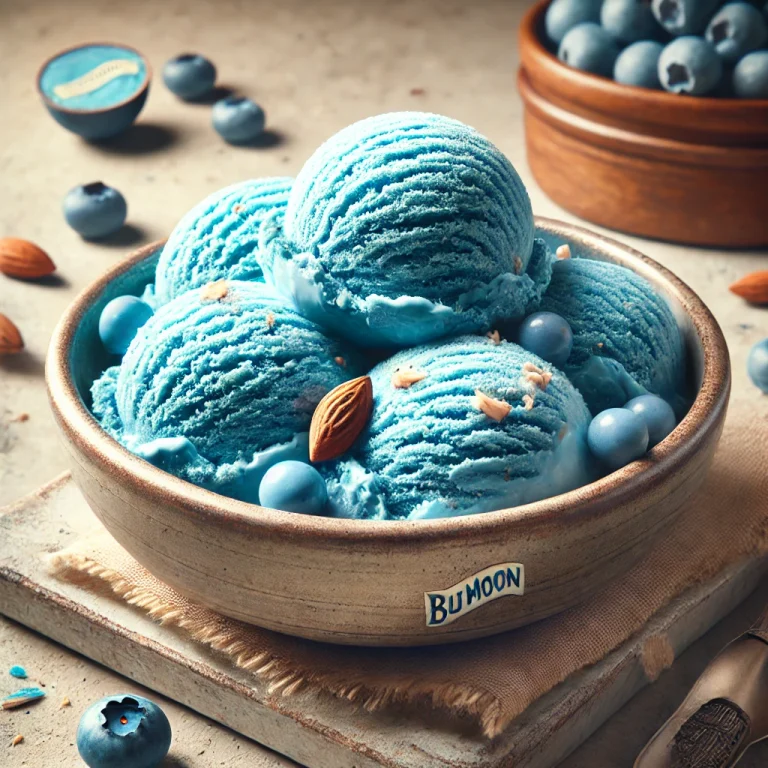 Blue Moon Ice Cream tálalva