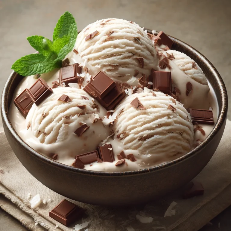 Bounty Ice Cream fagylalt tálalva