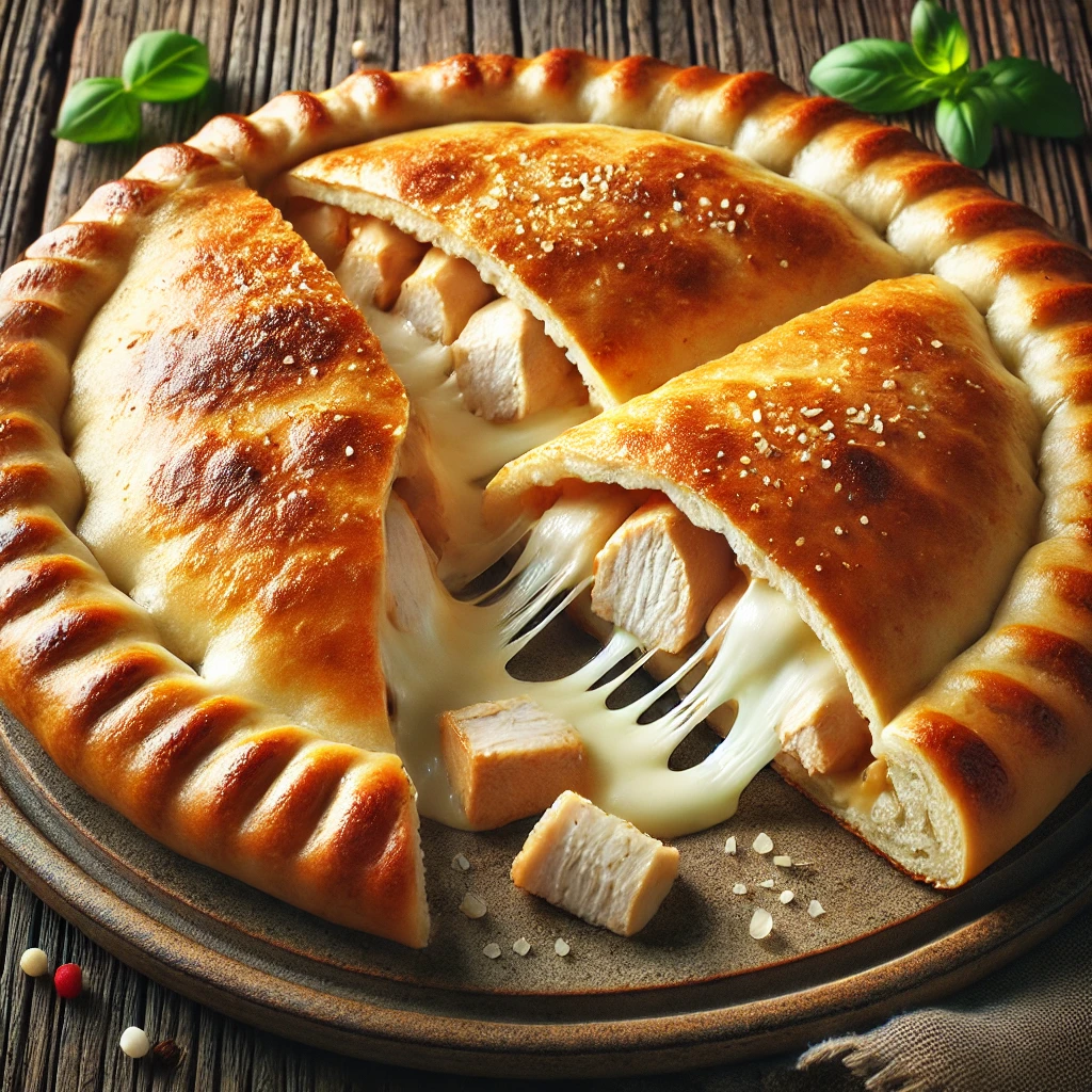 Ínycsiklandó calzone csirkemellel és sajttal