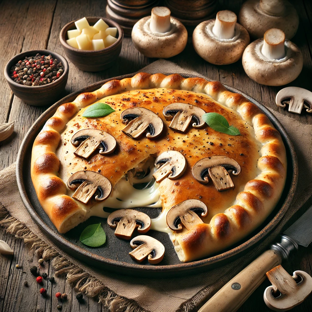 Ínycsiklandó calzone gombával és sajttal