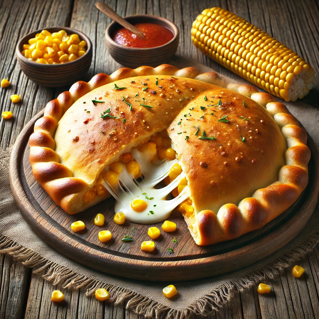 Ínycsiklandó calzone kukoricával és sajttal